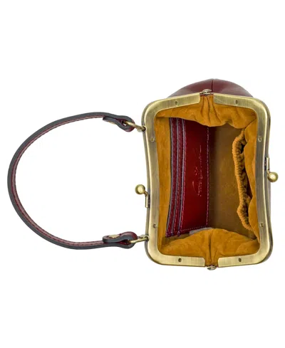 Patricia Nash Mini Laureana Crossbody Kisslock Bag With Charm In Burgundy