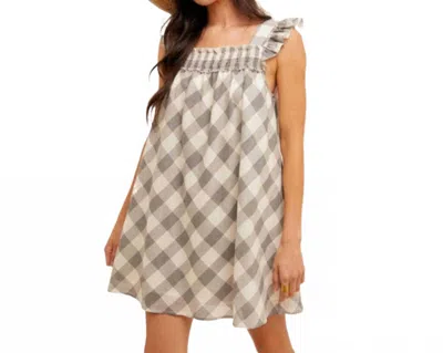 Hem & Thread Check Me Out Dress In Beige In Neutral
