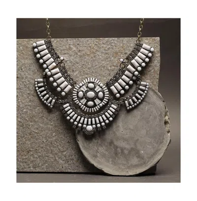 Sohi Women's Bohemian Statement Necklace In Gold