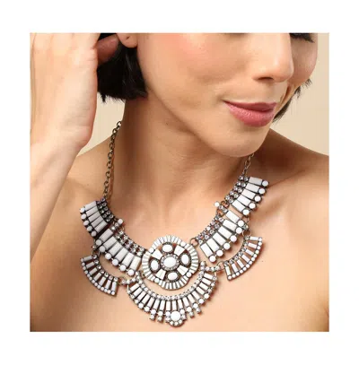 Sohi Women's Bohemian Statement Necklace In Gold