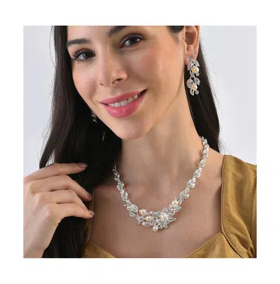 Sohi Women's Botanical Jewellery Set In Metallic