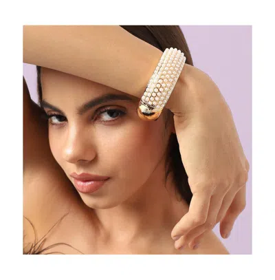 Sohi Pearl Bangle Bracelet In Gold