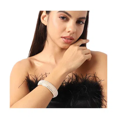 Sohi Pearl Bangle Bracelet In Gold