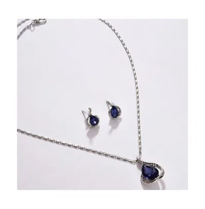 Sohi Women's Silver Plated Designer Jewellery Set In Metallic