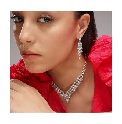 Sohi Women's Bling Jewellery Set In Metallic