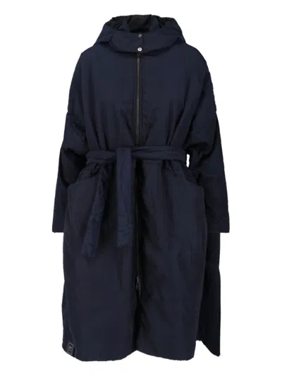 Kimono Rain Reversible Coat - Navy In Multi