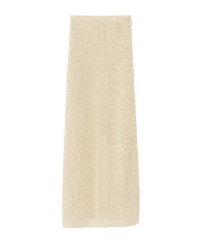 Bash Hollow Textured Skirt In Brown