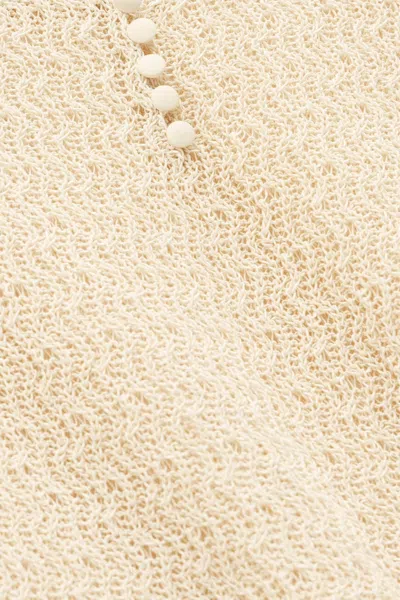 Bash Hollow Textured Skirt In Brown