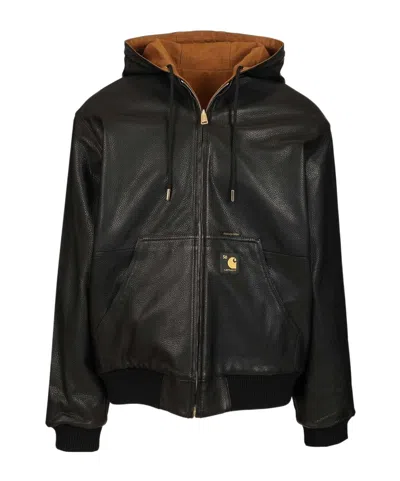 Carhartt Wip Og Active Jacket 50th Anniversary Edition Leather In Black