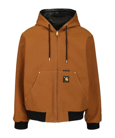 Carhartt Wip Og Active Jacket 50th Anniversary Edition Leather In Black