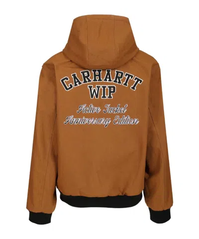 Carhartt Wip Og Active Jacket 50th Anniversary Edition Leather In Black