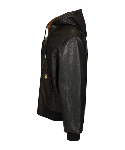 Carhartt Wip Og Active Jacket 50th Anniversary Edition Leather In Black