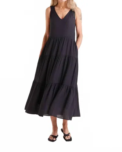 Compañía Fantástica Tiered Maxi Dress In Black