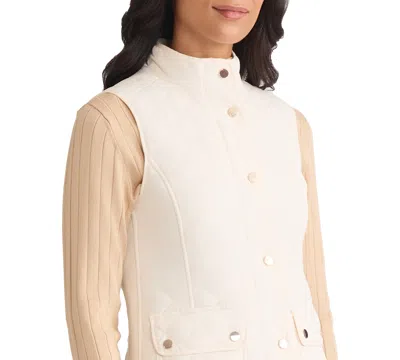 Jones New York Petite Patch Pocket Vest In White