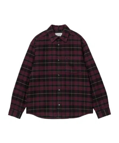 Carhartt Wip Gargan Shirt Jacket In Burgundy
