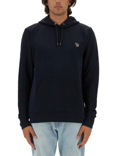 Paul Smith Classic Black Hoodie With Kangaroo Pocket In Black