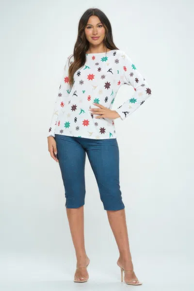 Truedames Plus Size Bns High And Low Top In Multi