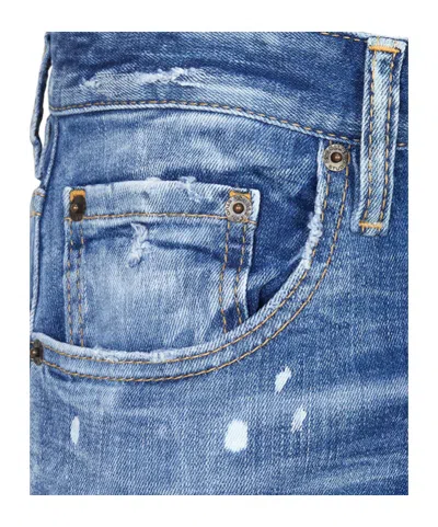 Dsquared2 Jeans With Belt Loops In Blue