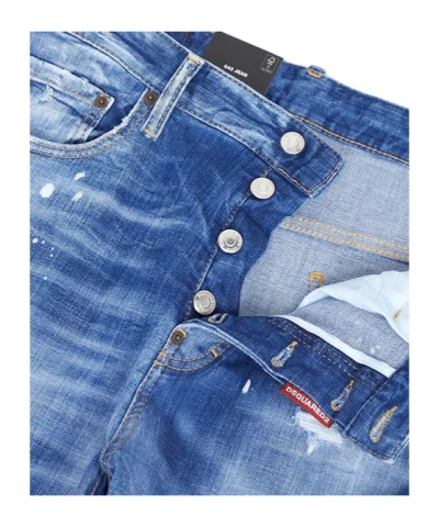 Dsquared2 Jeans With Belt Loops In Blue