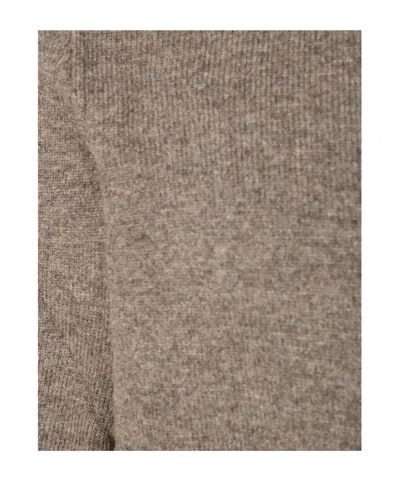 Paolo Pecora Crew Neck Sweater In Brown