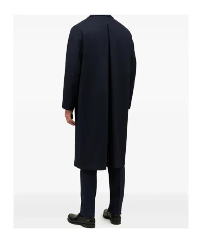 Boglioli Single-breasted Coat In Blue