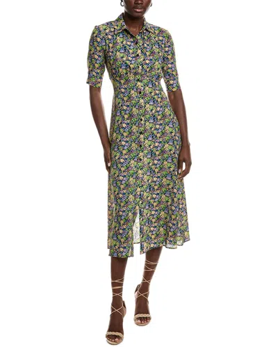 Maje Floral Shirtdress In Multi