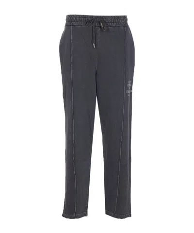 Family First Elastic Drawstring Sweatpants In Gray