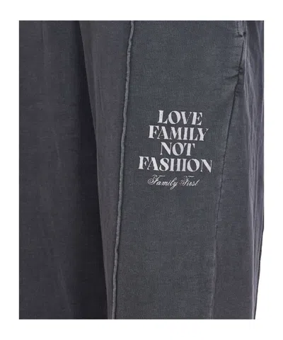 Family First Elastic Drawstring Sweatpants In Gray