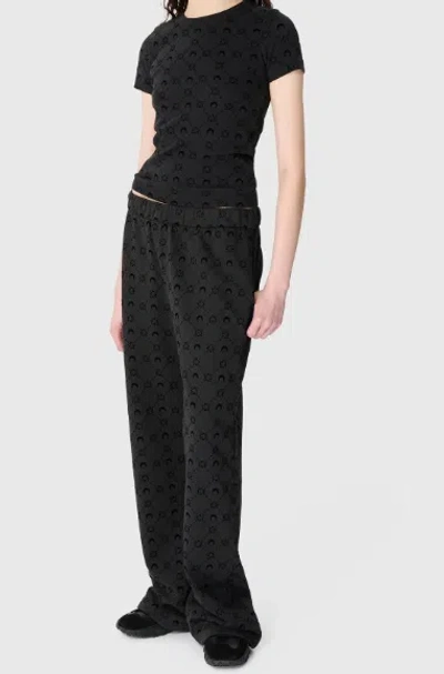 Marine Serre Short-sleeved Fitted T-shirt In Black