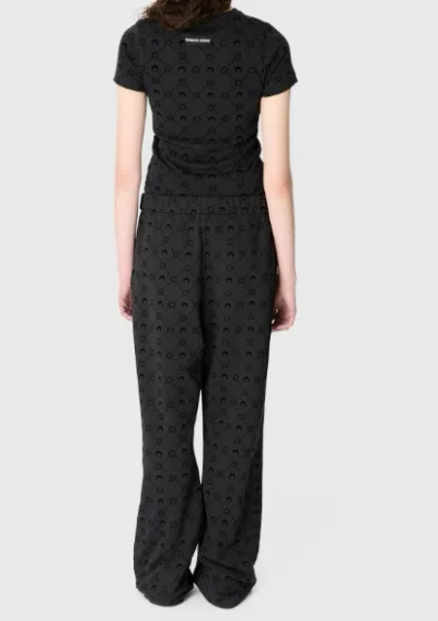 Marine Serre Short-sleeved Fitted T-shirt In Black