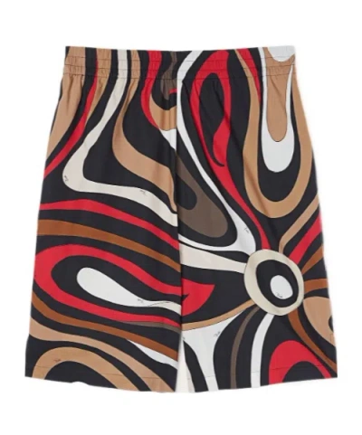Pucci Emilio  Printed Poplin Shorts In Black