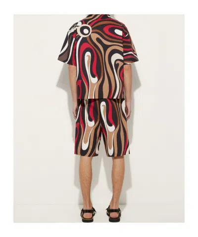 Pucci Emilio  Printed Poplin Shorts In Black