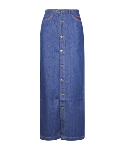 Fiorucci Button-front Denim Skirt In Blue