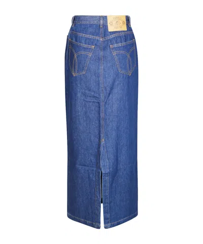 Fiorucci Button-front Denim Skirt In Blue