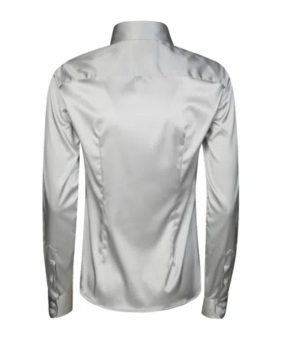 Robert Friedman Agata Satin Shirt In Gray