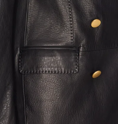 Tagliatore Double-breasted V-neck Long Sleeve Jacket In Black