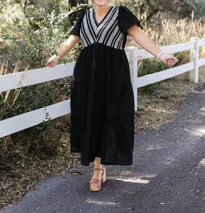 Polagram Paisley Maxi Dress - Plus In Black In Black