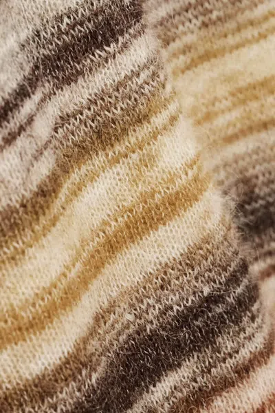 Bash Intarsia Crew Neck Sweater In Brown