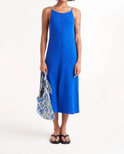 Compañía Fantástica Knit Midi Dress In Blue