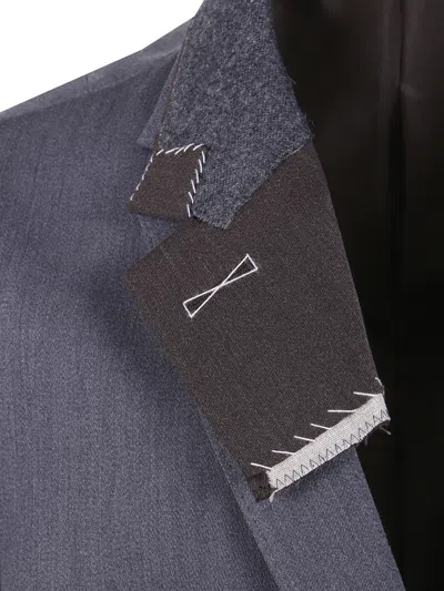 Kolor Single-breasted Panel-detail Coat In Blue