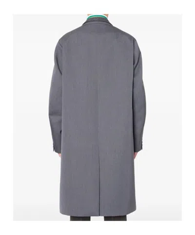 Kolor Single-breasted Panel-detail Coat In Blue