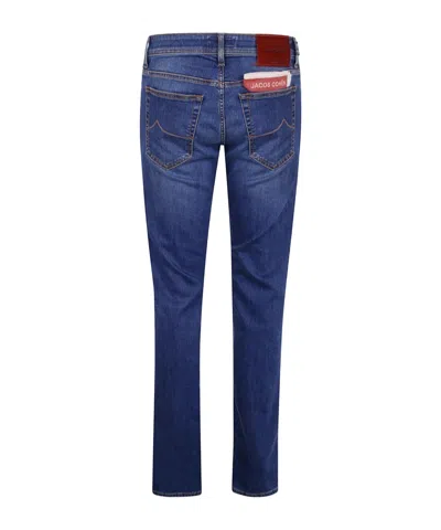 Jacob Cohen Slim Fit Five Pocket Denim Trousers In Blue