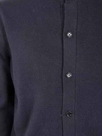 Lardini Long Sleeve Crew Neck Knit Sweater In Gray