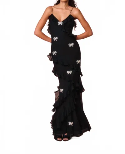 Loveshackfancy Rialto Maxi Dress In Black In Black
