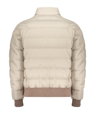 Moorer Button-embellishment Padded Jacket In Neutral