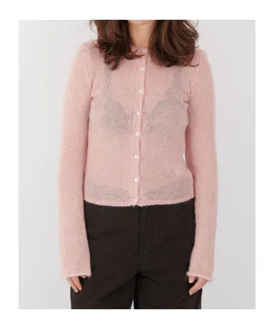Paloma Wool Round-neck Long-sleeve Knitted Sweater In Pink