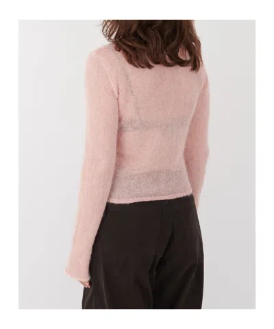 Paloma Wool Round-neck Long-sleeve Knitted Sweater In Pink