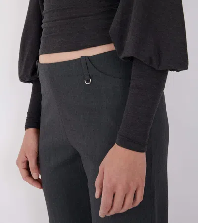 Paloma Wool Pleated Zipper Casual Pants In Blue