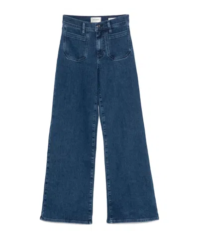 Frame Le Slim Palazzo Modernist Pocket Jeans In Iberia