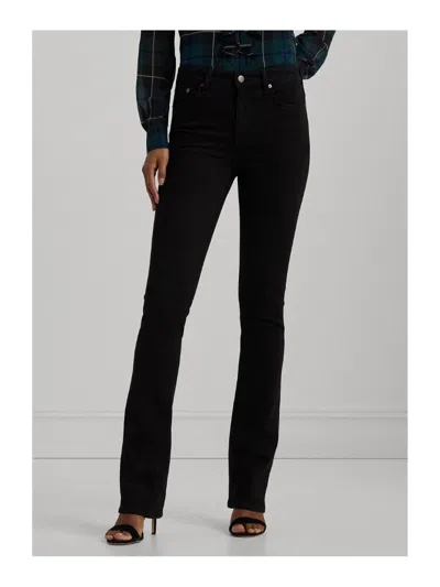 Polo Ralph Lauren Belt-loops Flared Trousers In Black